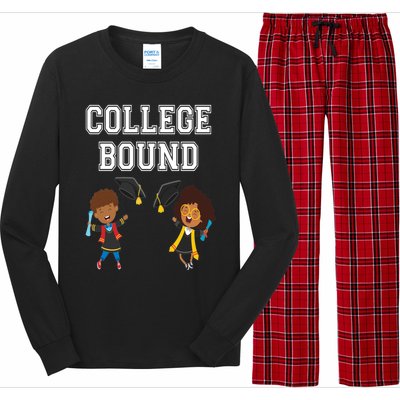 College Bound African American Black Funny Gift Long Sleeve Pajama Set