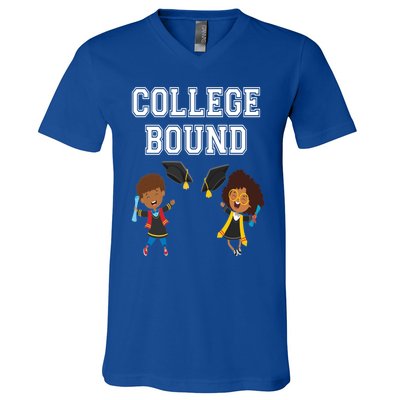 College Bound African American Black Funny Gift V-Neck T-Shirt