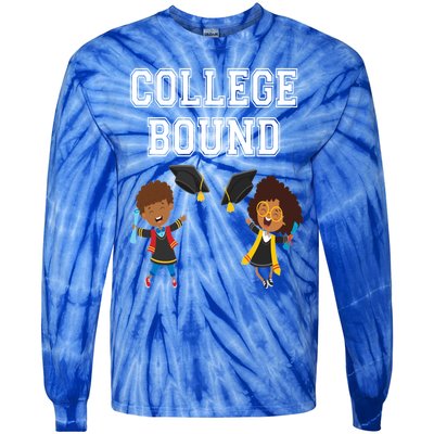 College Bound African American Black Funny Gift Tie-Dye Long Sleeve Shirt