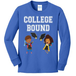 College Bound African American Black Funny Gift Kids Long Sleeve Shirt