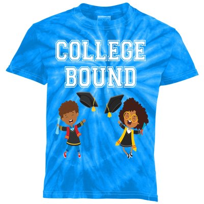 College Bound African American Black Funny Gift Kids Tie-Dye T-Shirt