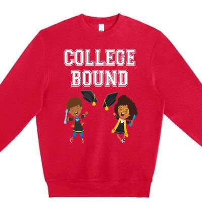 College Bound African American Black Funny Gift Premium Crewneck Sweatshirt