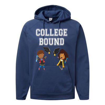 College Bound African American Black Funny Gift Performance Fleece Hoodie