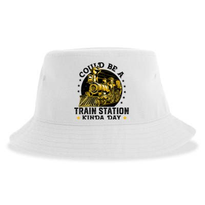 Could Be A Train Station Kinda Day Sustainable Bucket Hat