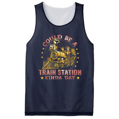 Could Be A Train Station Kinda Day Mesh Reversible Basketball Jersey Tank