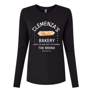 ClemenzaS Bakery Authentic Cannoli Delights And More! Womens Cotton Relaxed Long Sleeve T-Shirt