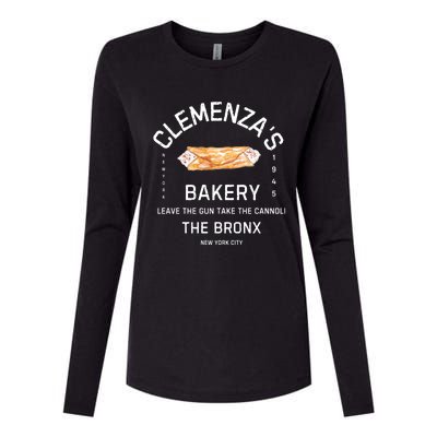 ClemenzaS Bakery Authentic Cannoli Delights And More! Womens Cotton Relaxed Long Sleeve T-Shirt