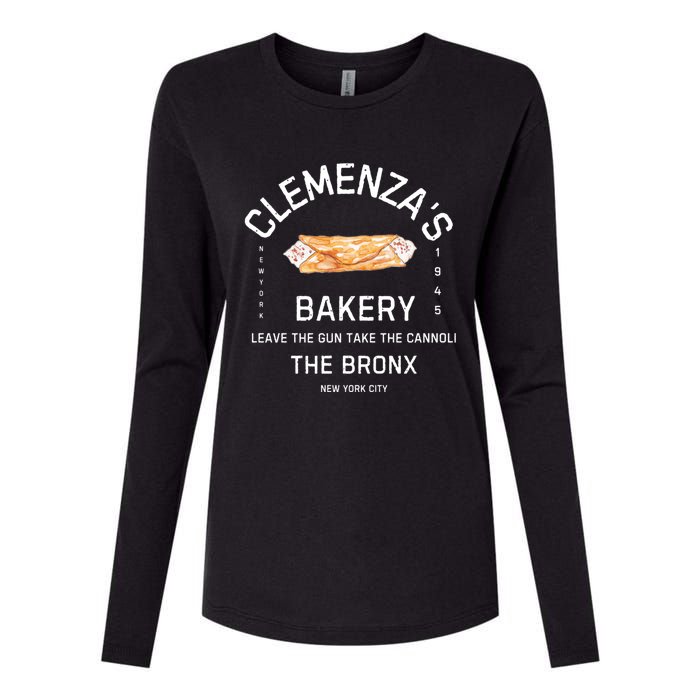 ClemenzaS Bakery Authentic Cannoli Delights And More! Womens Cotton Relaxed Long Sleeve T-Shirt