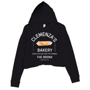 ClemenzaS Bakery Authentic Cannoli Delights And More! Crop Fleece Hoodie