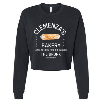 ClemenzaS Bakery Authentic Cannoli Delights And More! Cropped Pullover Crew