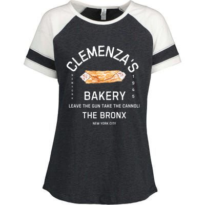 ClemenzaS Bakery Authentic Cannoli Delights And More! Enza Ladies Jersey Colorblock Tee