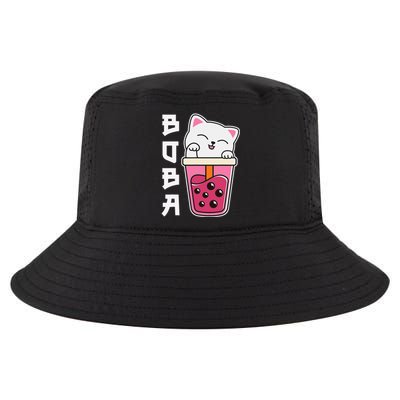 Cat Boba Anime Bubble Tea Neko Girls Kawaii Girls Teen Cool Comfort Performance Bucket Hat