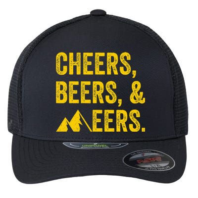 Cheers Beers And Mountaineers West Virginia Flexfit Unipanel Trucker Cap