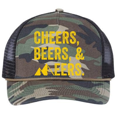 Cheers Beers And Mountaineers West Virginia Retro Rope Trucker Hat Cap