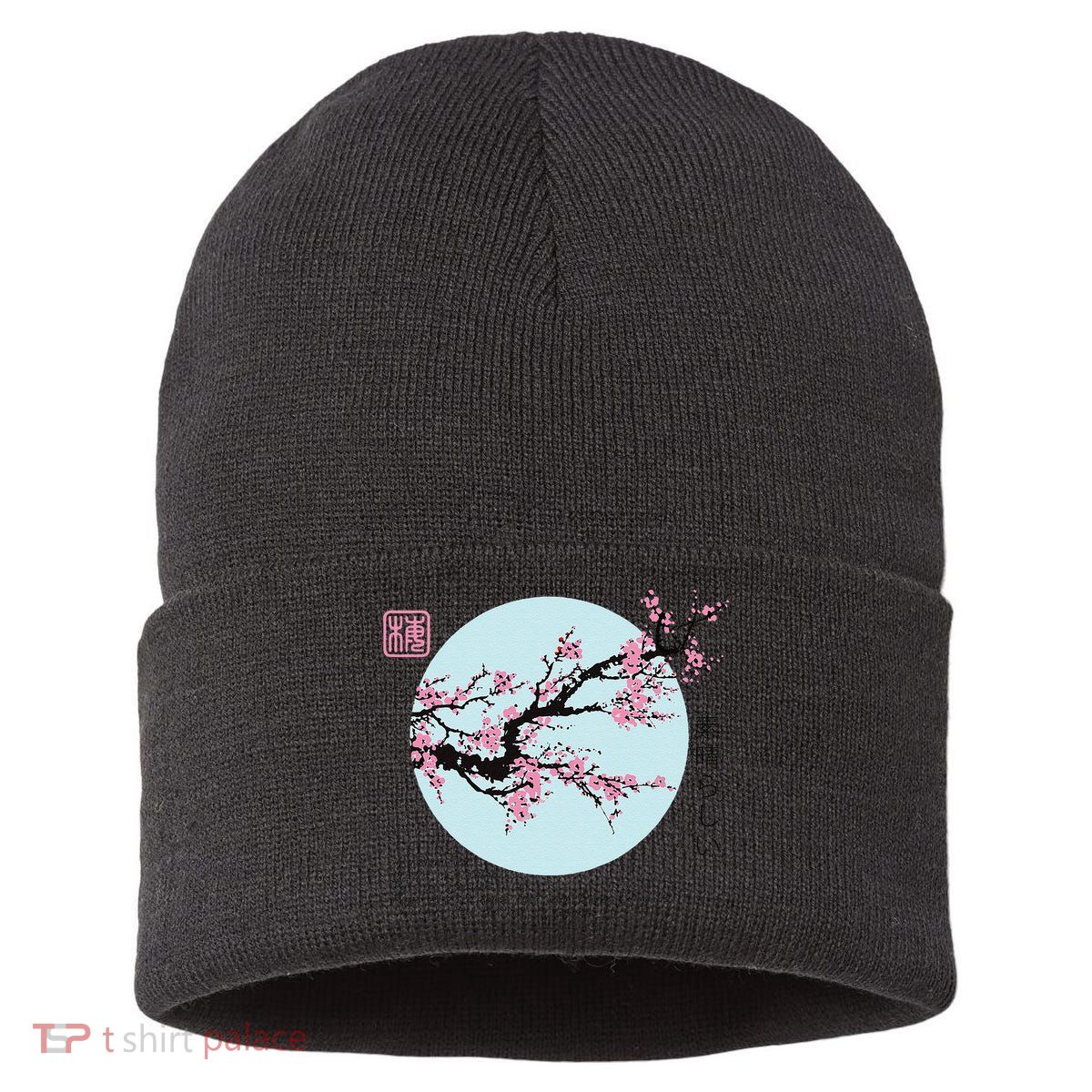 Cherry Blossom Aesthetic Japanese Harajuku Sustainable Knit Beanie