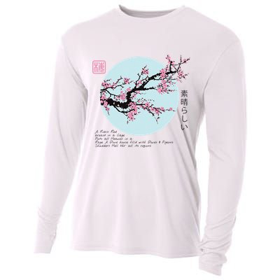 Cherry Blossom Aesthetic Japanese Harajuku Cooling Performance Long Sleeve Crew