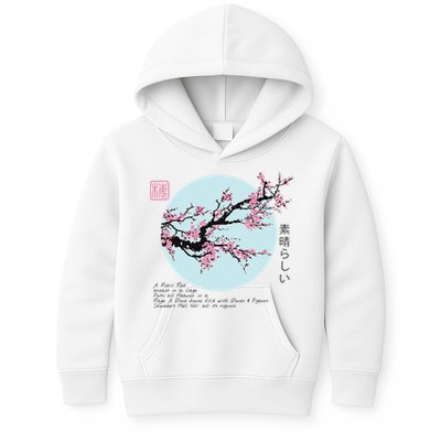 Cherry Blossom Aesthetic Japanese Harajuku Kids Hoodie