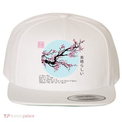 Cherry Blossom Aesthetic Japanese Harajuku Wool Snapback Cap