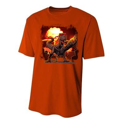 Comic Book Action Hero Movie Trex Dinosaur Performance Sprint T-Shirt