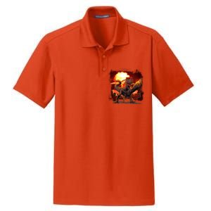 Comic Book Action Hero Movie Trex Dinosaur Dry Zone Grid Polo