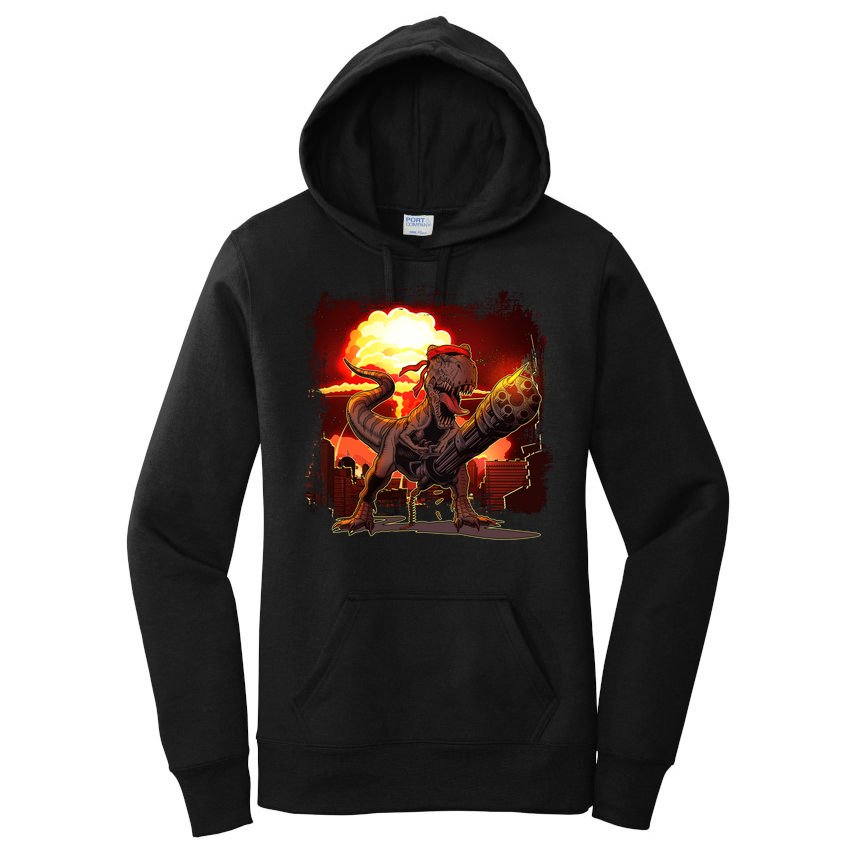 Comic Book Action Hero Movie Trex Dinosaur Women's Pullover Hoodie