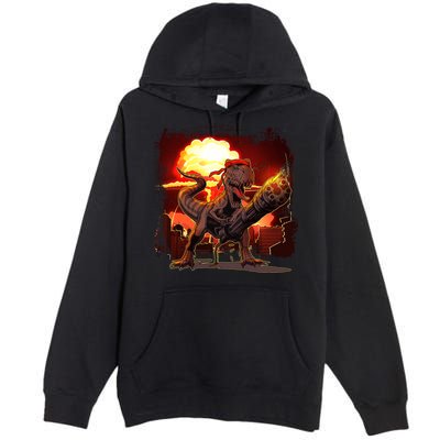 Comic Book Action Hero Movie Trex Dinosaur Premium Pullover Hoodie