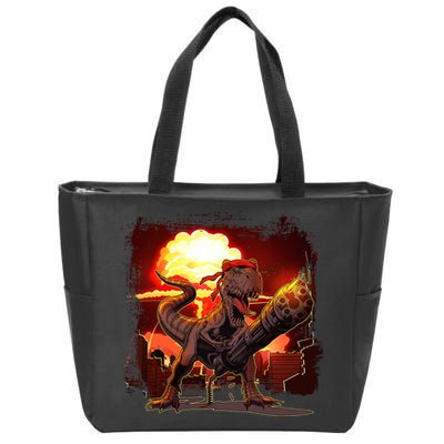 Comic Book Action Hero Movie Trex Dinosaur Zip Tote Bag