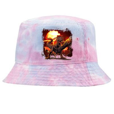 Comic Book Action Hero Movie Trex Dinosaur Tie-Dyed Bucket Hat