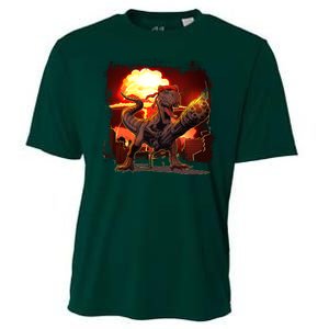 Comic Book Action Hero Movie Trex Dinosaur Cooling Performance Crew T-Shirt