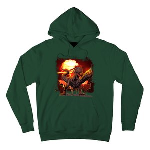 Comic Book Action Hero Movie Trex Dinosaur Hoodie