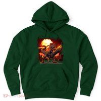 Comic Book Action Hero Movie Trex Dinosaur Hoodie
