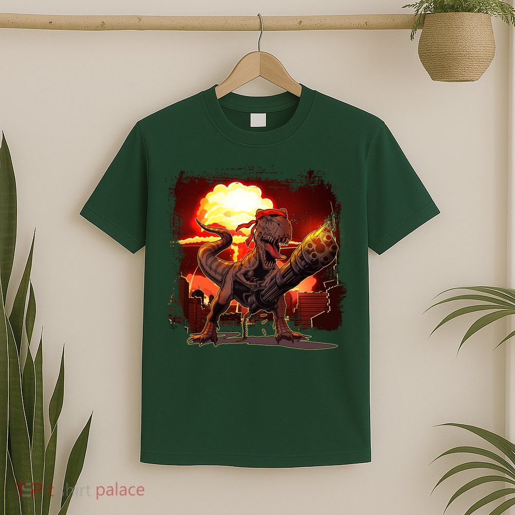 Comic Book Action Hero Movie Trex Dinosaur T-Shirt
