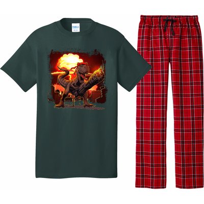 Comic Book Action Hero Movie Trex Dinosaur Pajama Set