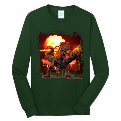 Comic Book Action Hero Movie Trex Dinosaur Tall Long Sleeve T-Shirt
