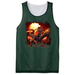 Comic Book Action Hero Movie Trex Dinosaur Mesh Reversible Basketball Jersey Tank