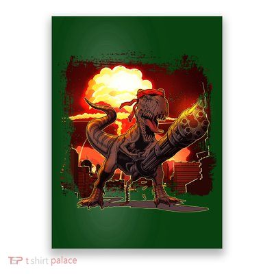Comic Book Action Hero Movie Trex Dinosaur Poster