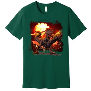 Comic Book Action Hero Movie Trex Dinosaur Premium T-Shirt