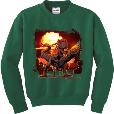 Comic Book Action Hero Movie Trex Dinosaur Kids Sweatshirt