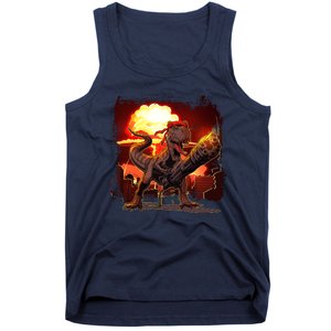 Comic Book Action Hero Movie Trex Dinosaur Tank Top