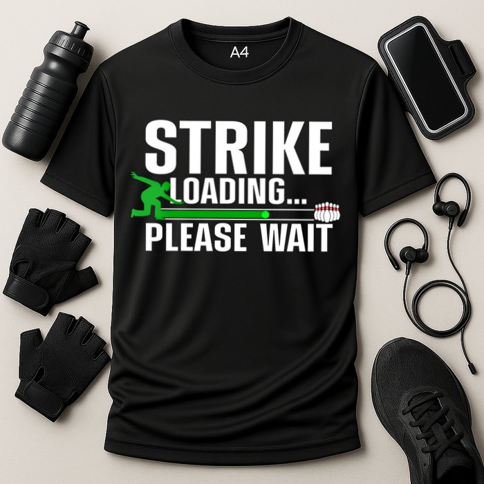 Cool Bowling Art Bowler Bowling Player Gift Cooling Performance Crew T-Shirt