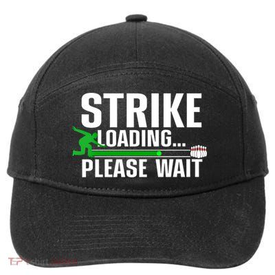 Cool Bowling Art Bowler Bowling Player Gift 7-Panel Snapback Hat