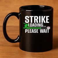 Cool Bowling Art Bowler Bowling Player Gift 11oz C Handle Ceramic Mug