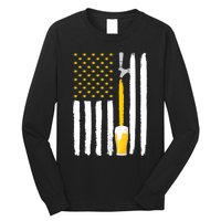 Craft Beer American Flag USA Long Sleeve Shirt