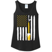 Craft Beer American Flag USA Ladies Essential Tank