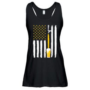 Craft Beer American Flag USA Ladies Essential Flowy Tank