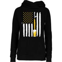 Craft Beer American Flag USA Womens Funnel Neck Pullover Hood