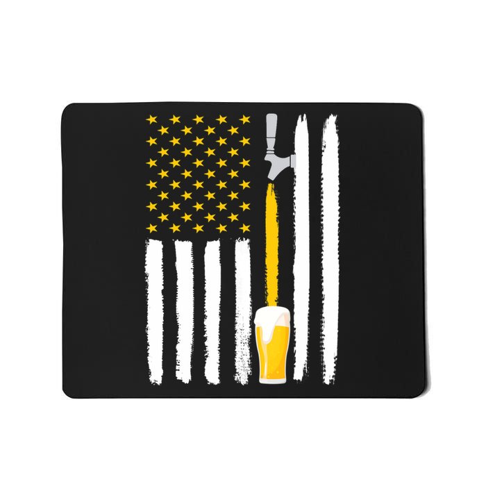 Craft Beer American Flag USA Mousepad