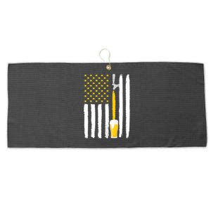 Craft Beer American Flag USA Large Microfiber Waffle Golf Towel