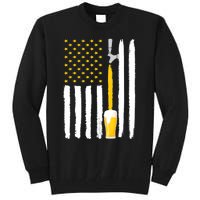 Craft Beer American Flag USA Tall Sweatshirt