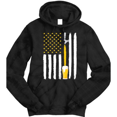 Craft Beer American Flag USA Tie Dye Hoodie